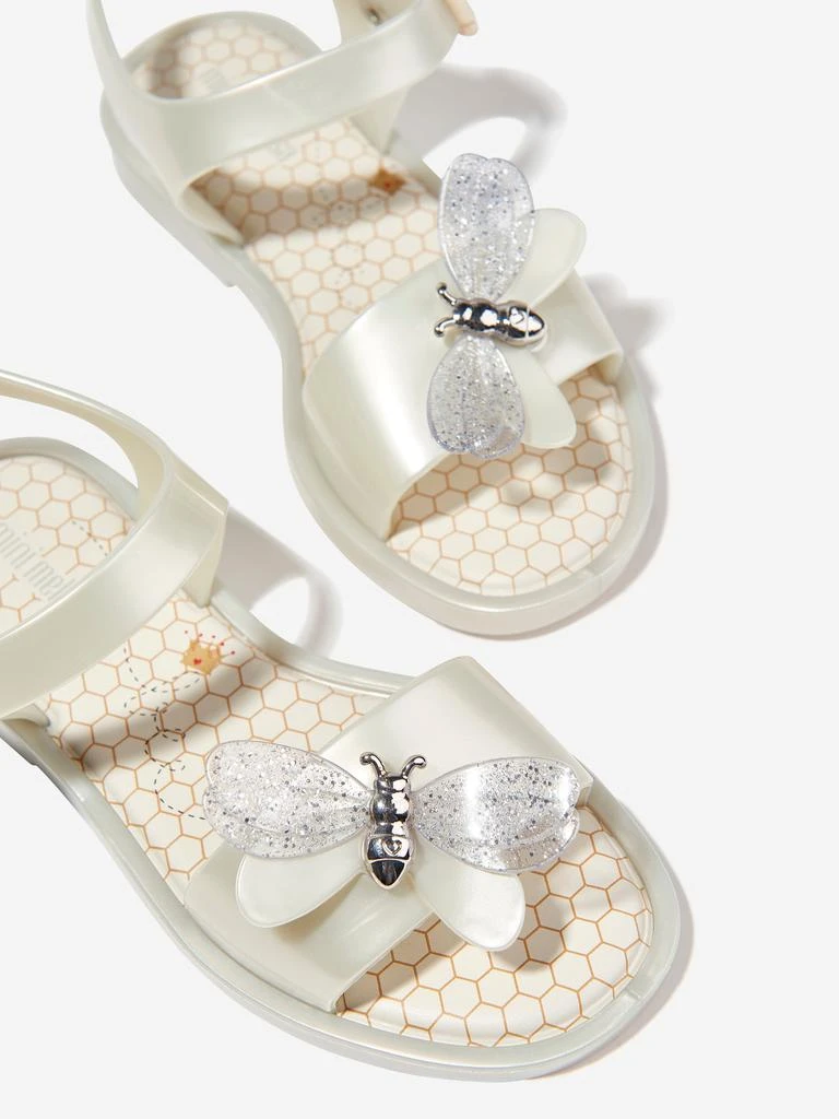 Mini Melissa Girls Mar Bugs Sandals in Ivory 3