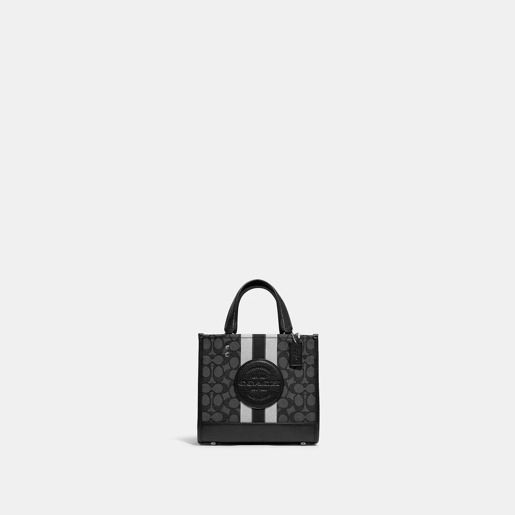 Coach Coach Outlet Dempsey Tote 22 In Signature Jacquard With Stripe And Coach Patch 7