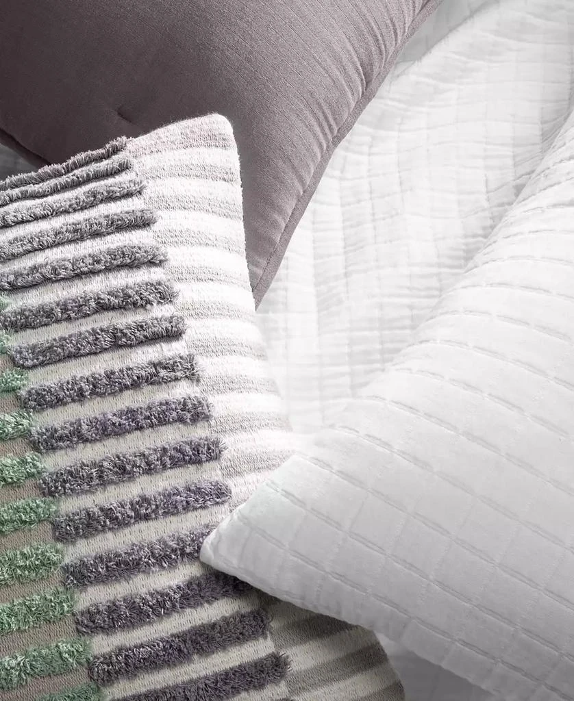 Oake Organic Cotton Check Matelassé 3-Pc. Duvet Cover Set, Full/Queen, Exclusively at Macy’s 7
