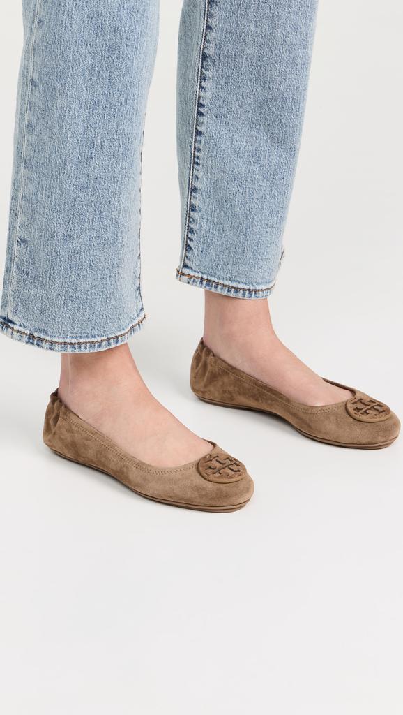 バレエシューズ TORY BURCH suede minnie travel ballet flats 49350 Minnie Travel Ballet: Women's Shoes | Flats | Tory Burch EU