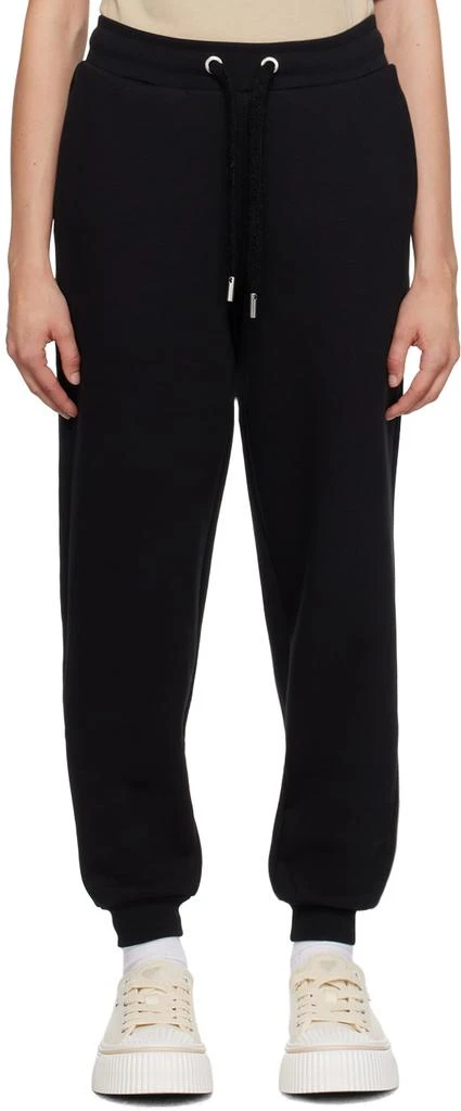 AMI Black Heavyweight Lounge Pants 1