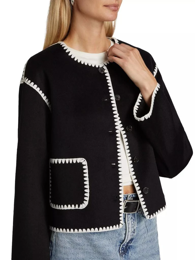 Rails Melanie Contast-Trim Wool-Blend Sweater 6