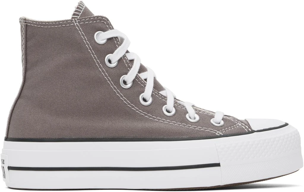Converse Taupe Chuck Taylor All Star Lift Platform High Top Sneakers 1