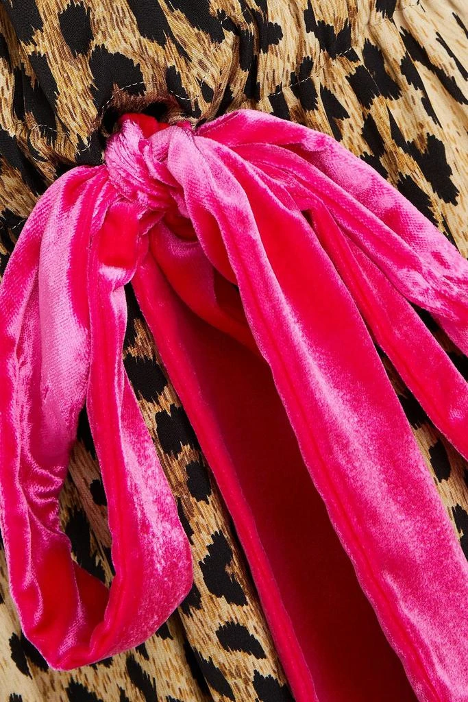 Valentino Leopard-print silk crepe de chine mini dress 4