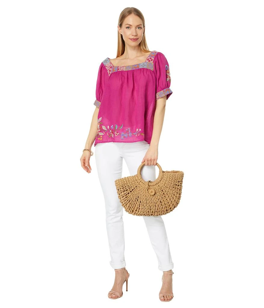 Johnny Was Petunia Square Neck Park Blouse 4