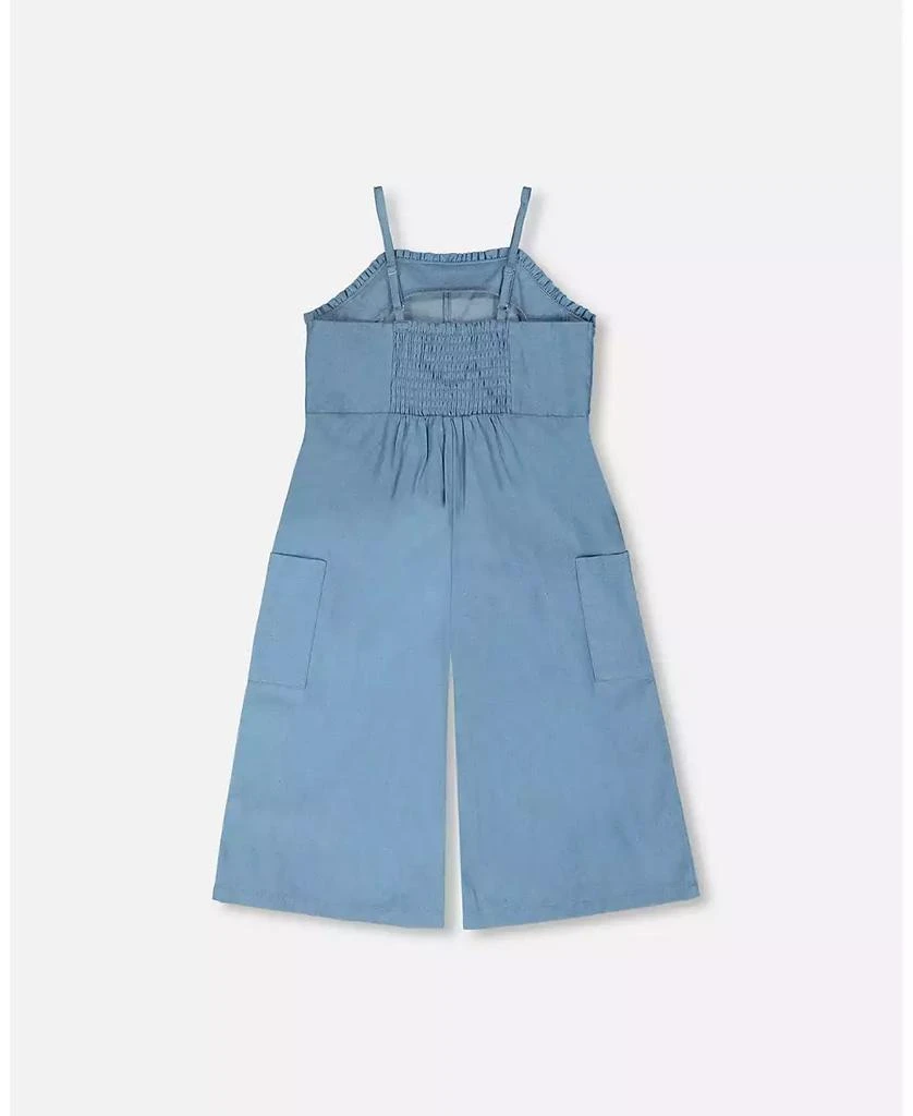 Deux par Deux Toddler Girls Light Blue Chambray Jumpsuit - Toddler|Child 5