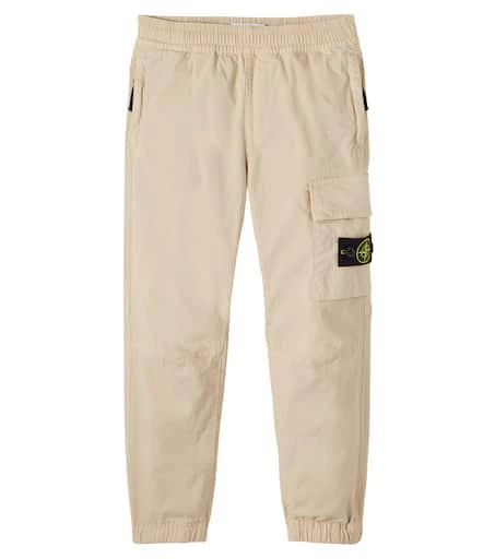 Stone Island Junior Compass cotton-blend cargo pants