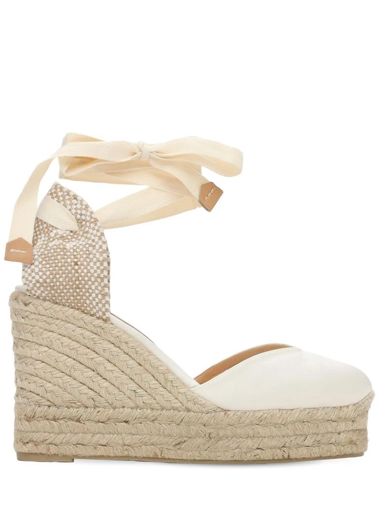 CASTAÑER 110mm Chiara Satin Espadrille Wedges 1