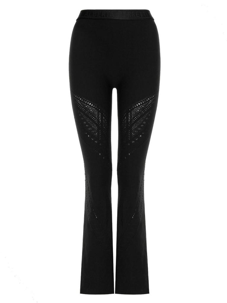 NA Ajouré Net black flared Leggings