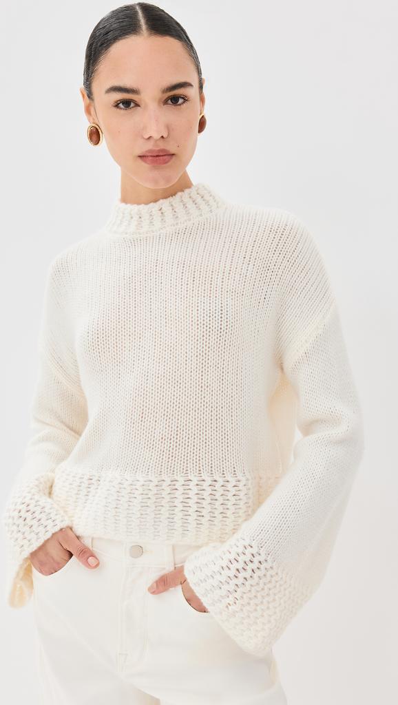 Sablyn Phoenix Bell Sleeve Crewneck Cashmere Pullover
