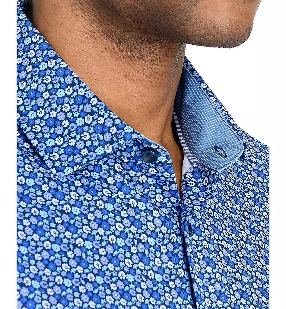 ConStruct Men’s Recycled Slim Fit Floral 4-Way Stretch Performance Dress Shirt 4