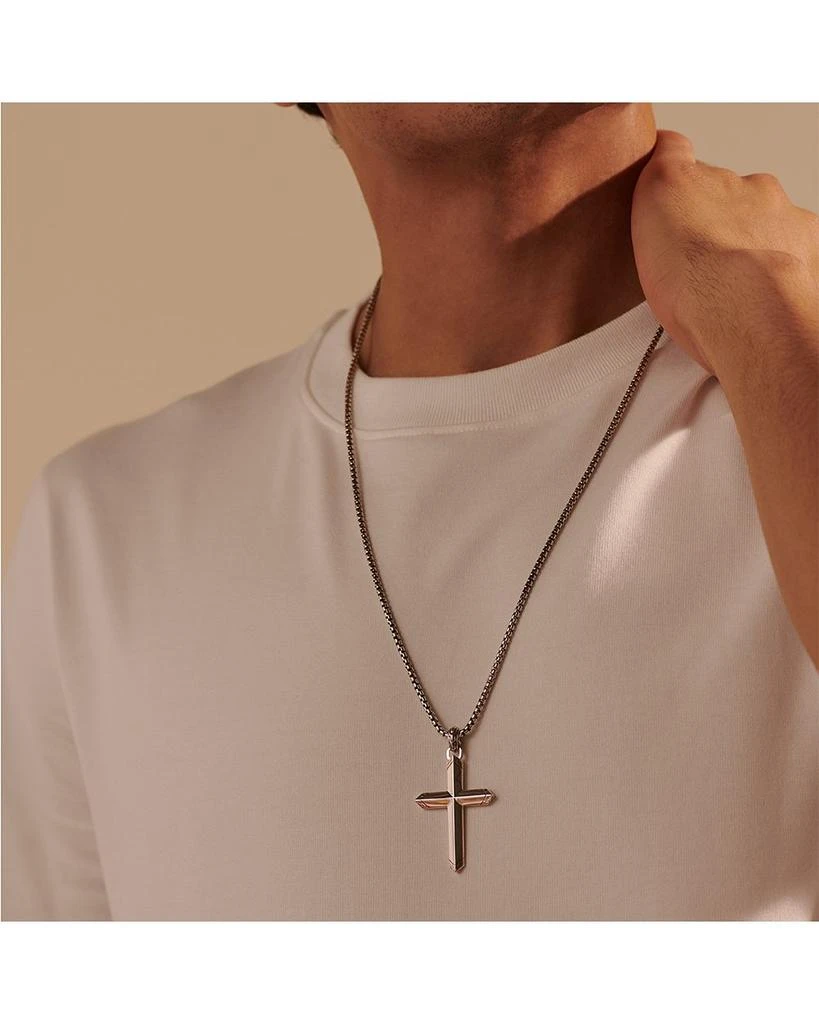 John Hardy Men's Sterling Silver Classic Chain Cross Pendant Necklace, 22" 4