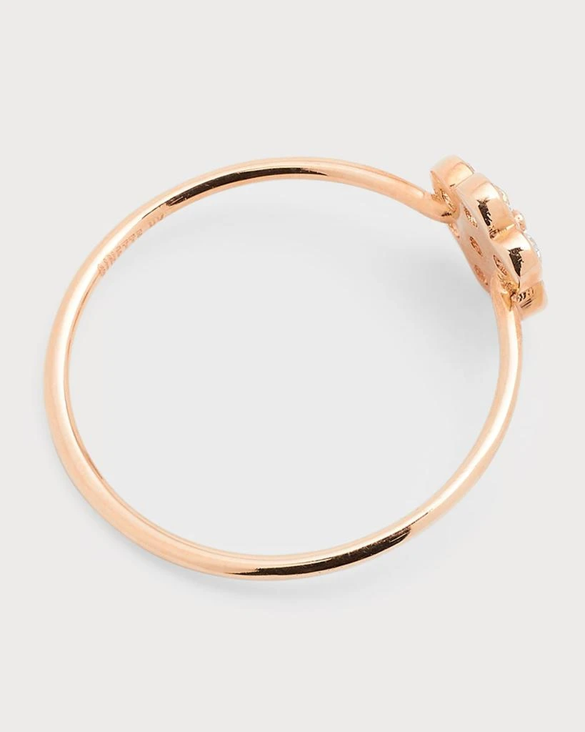 Ginette NY Be Mine Lotus Diamond Ring in 18K Rose Gold 4