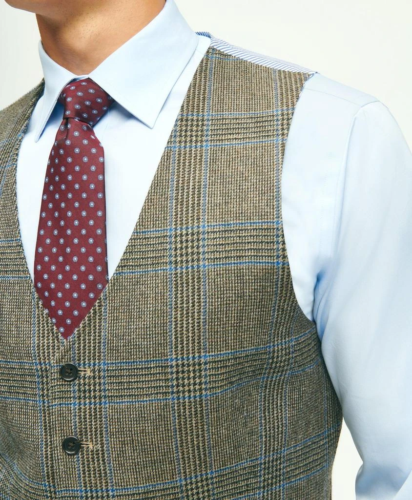 Brooks Brothers Wool Twill Prince Of Wales Checked Suit Vest 6
