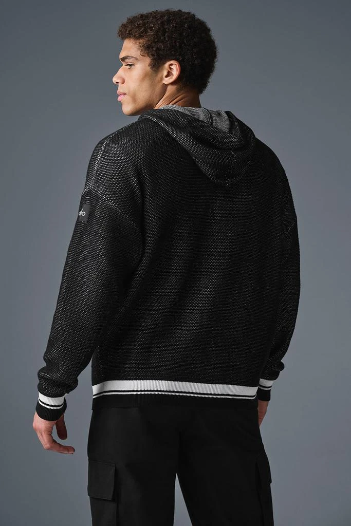 Alo Sports Club Sweater Knit Hoodie - Black 2