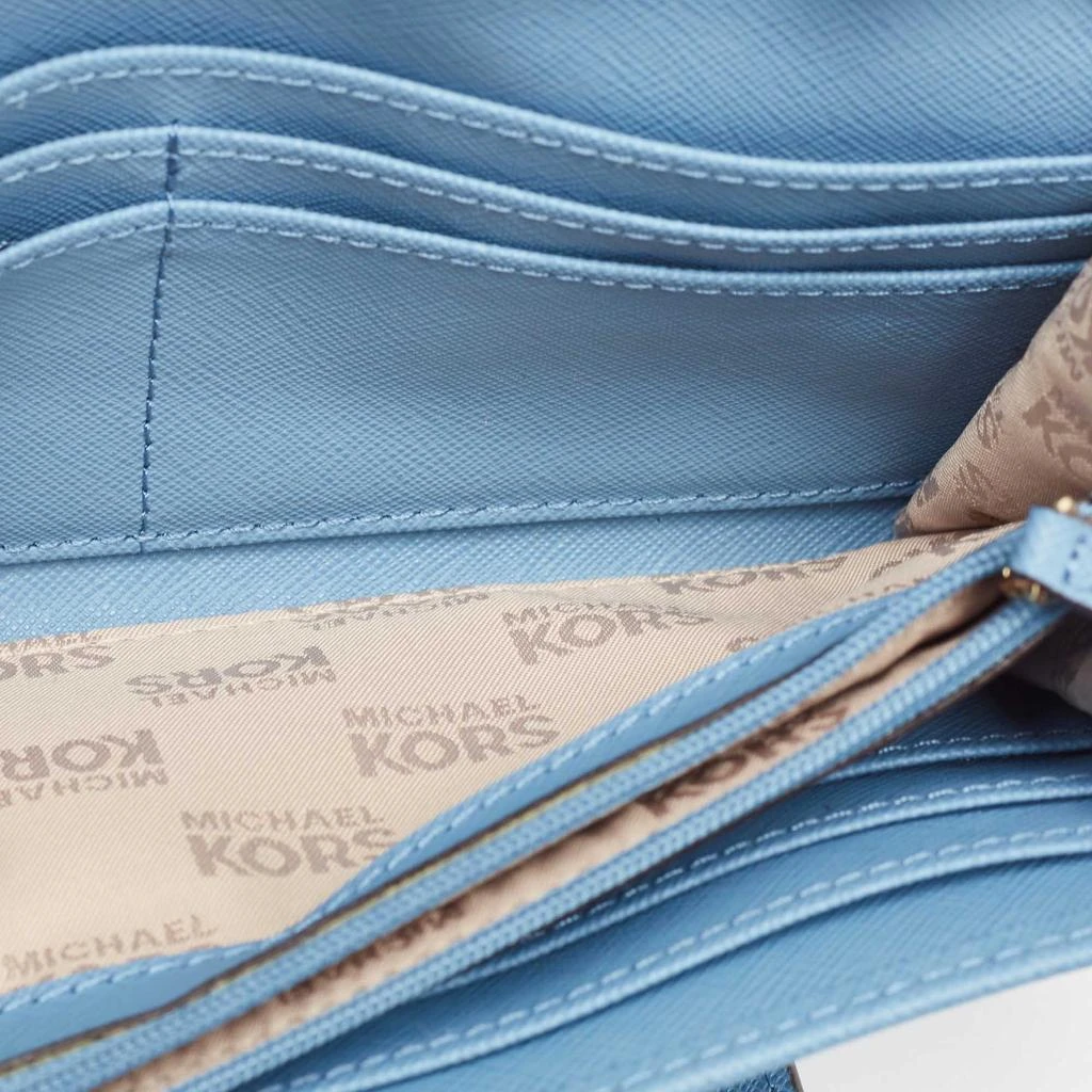 Michael Kors Michael Kors Light Blue Leather Jet Set Travel Wallet On Chain 7