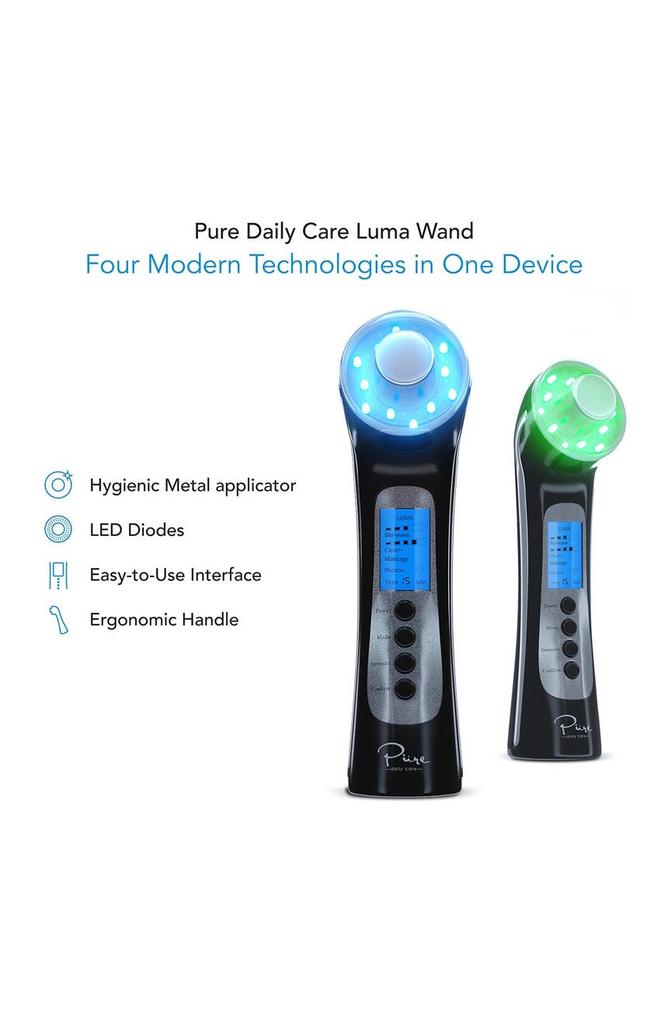 PURE DAILY CARE Luma 4-in-1 Skin Therapy Wand - Ion Therapy LED Light Machine