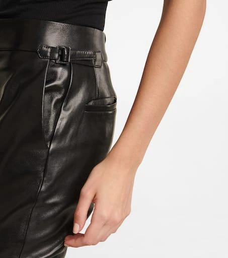 Tom Ford Mid-rise leather flared pants 5