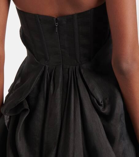 Zimmermann Illuminate draped linen and silk minidress