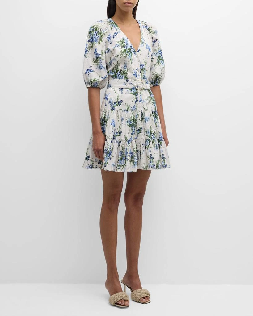 VERONICA BEARD Dewey Floral Button-Front Mini Dress 2