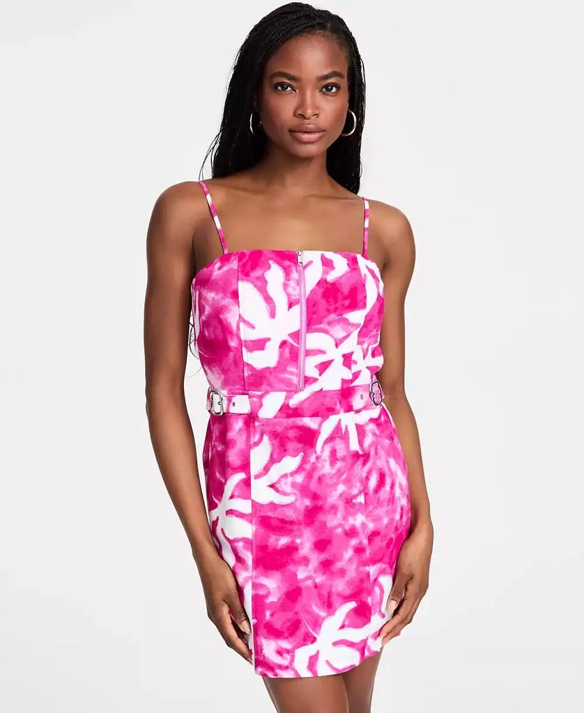 Bar III Women's Printed Sleeveless Zip-Front Mini Dress, Exclusively at Macy's 4