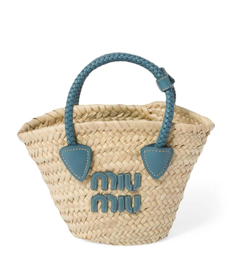 Miu Miu Mini Straw Basket Tote Bag 1