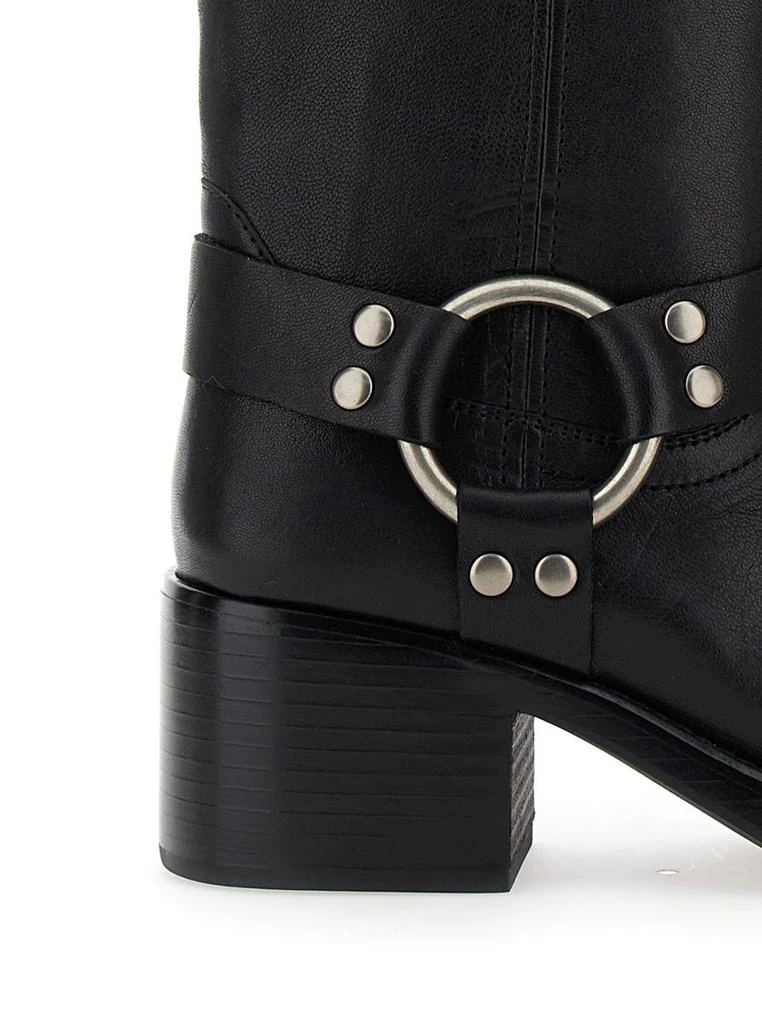 Jeffrey Campbell 'Reflection' Black Boots With Ring Detail In Leather Woman 4