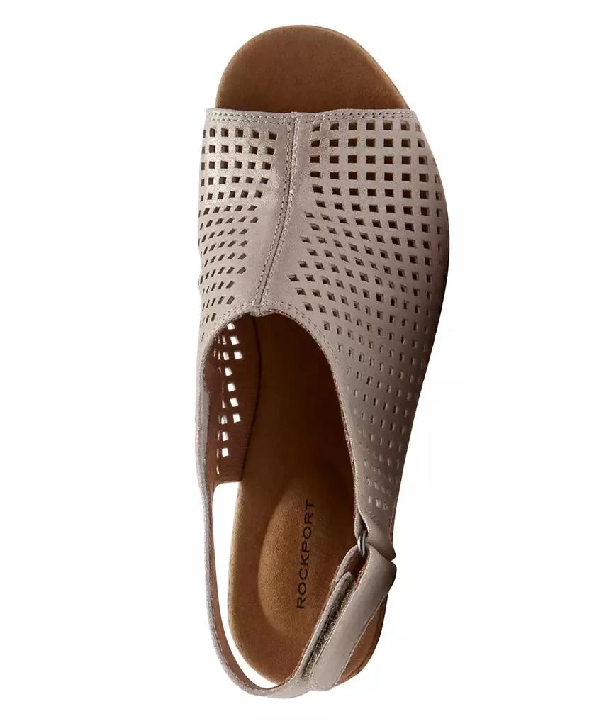 Rockport Women's Briah Perf Sling Wedge Sandals 4