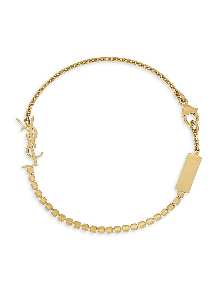 Yves Saint Laurent Cassandre Charm Bracelet in Metal and Rhinestone 2