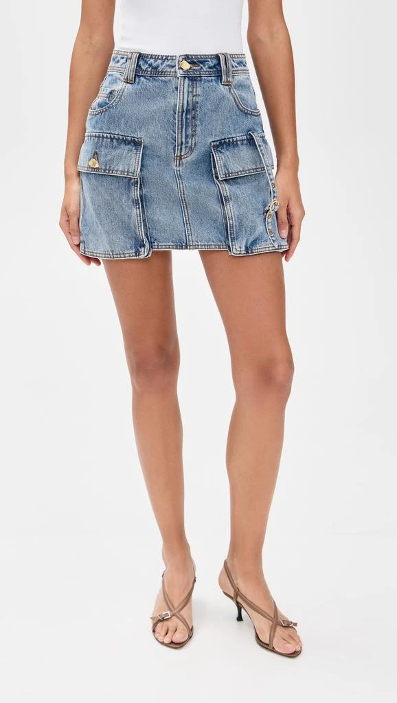 Aje Juno Denim Micro Mini Skirt 1