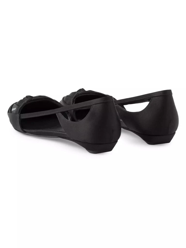 Prada Satin Cut-Out Ballerinas 4