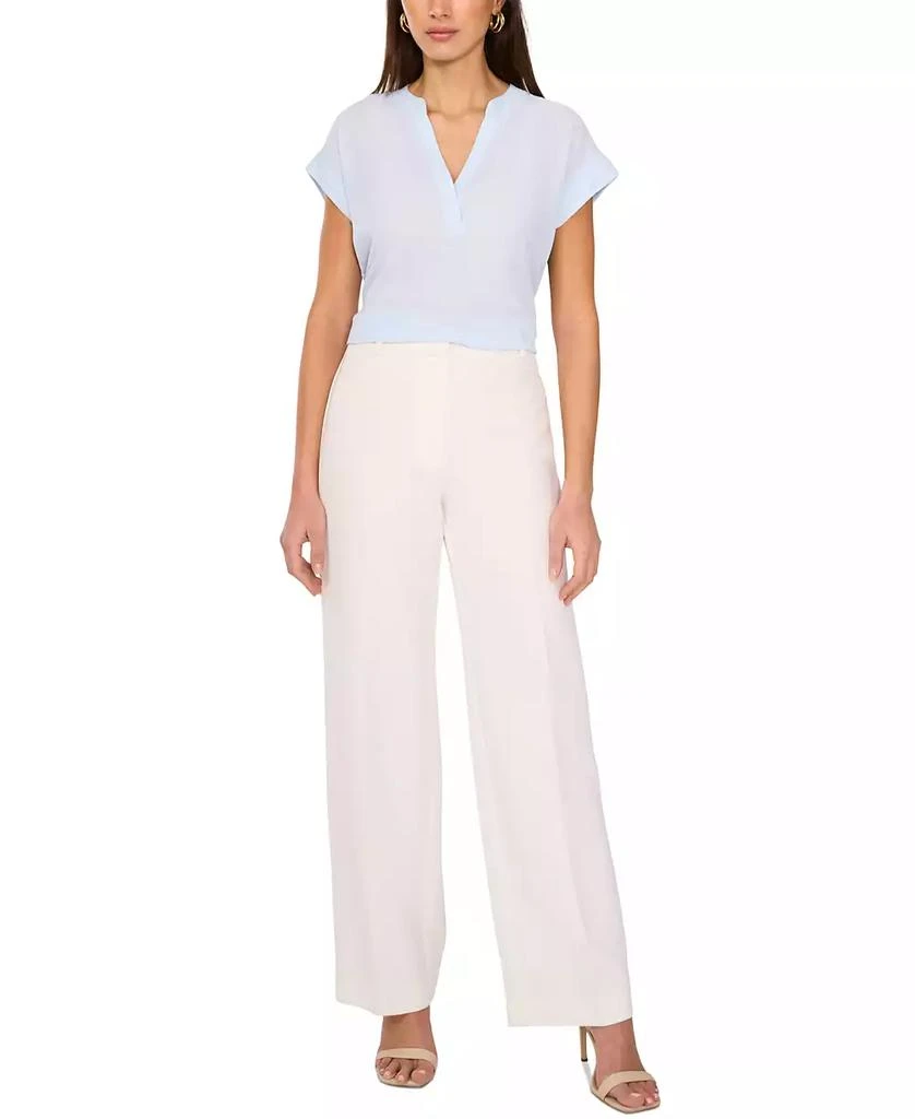 Vince Camuto Women's Split-Neck Short-Sleeve Blouse 3