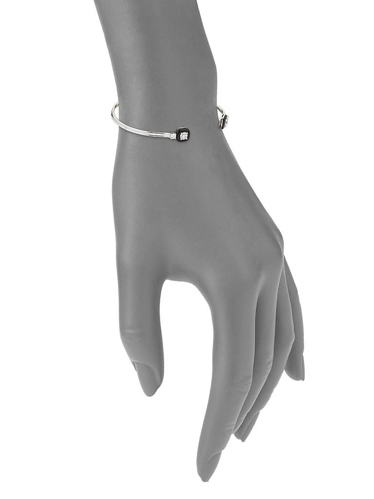 Nikos Koulis Oui Diamond, Enamel & 18K White Gold Bangle 2