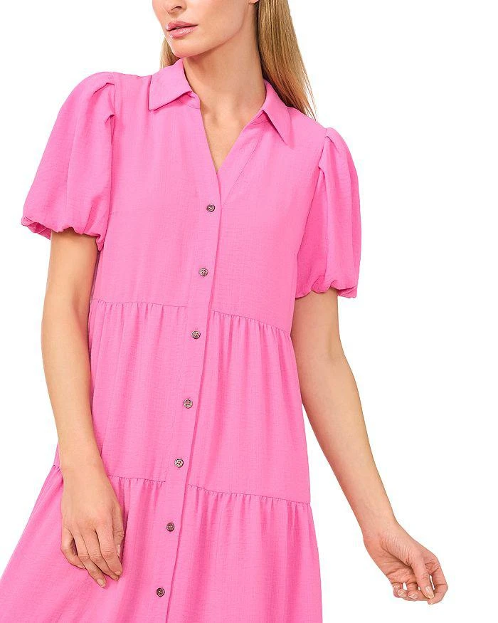 CeCe Short Sleeve Tiered Maxi Shirt Dress 3