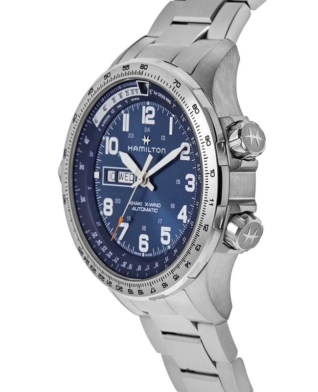 Hamilton Hamilton Khaki Aviation X-Wind Day Date Auto Blue Dial Stainless Steel Men's Watch H77765141 3