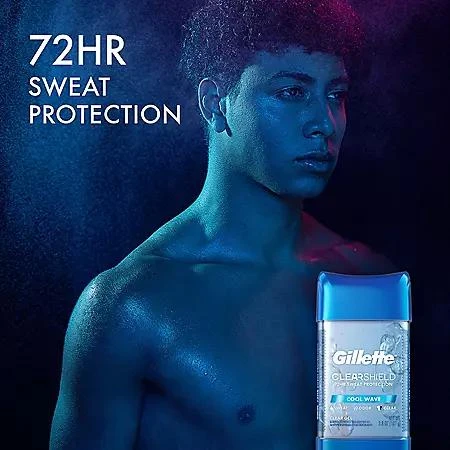 Gillette Gillette Cool Wave Clear Gel Men's Antiperspirant and Deodorant, 3.8 oz., 5 pk. 5