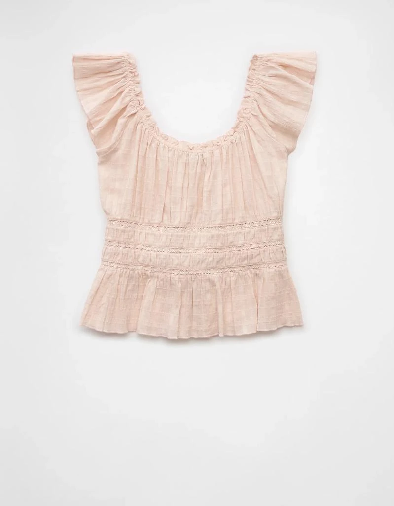 AE AE Ruched Flutter Sleeve Shirt 4