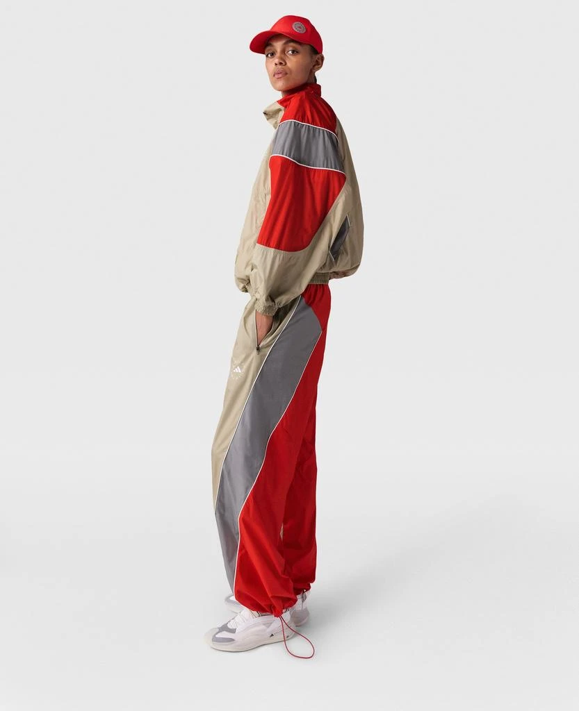 Stella McCartney Stella McCartney - TrueLife Woven Track Jacket, Woman, Desert Sand Beige/Active Red, Size: S 1