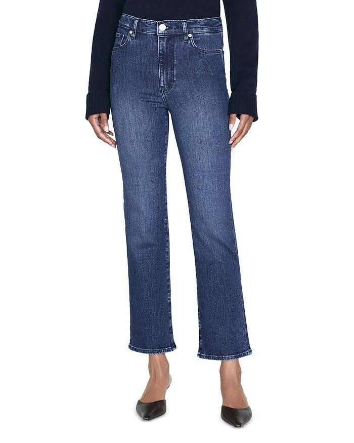 FRAME Le Sleek Straight Fit High Rise Cropped Jeans in Thunderstorm 1