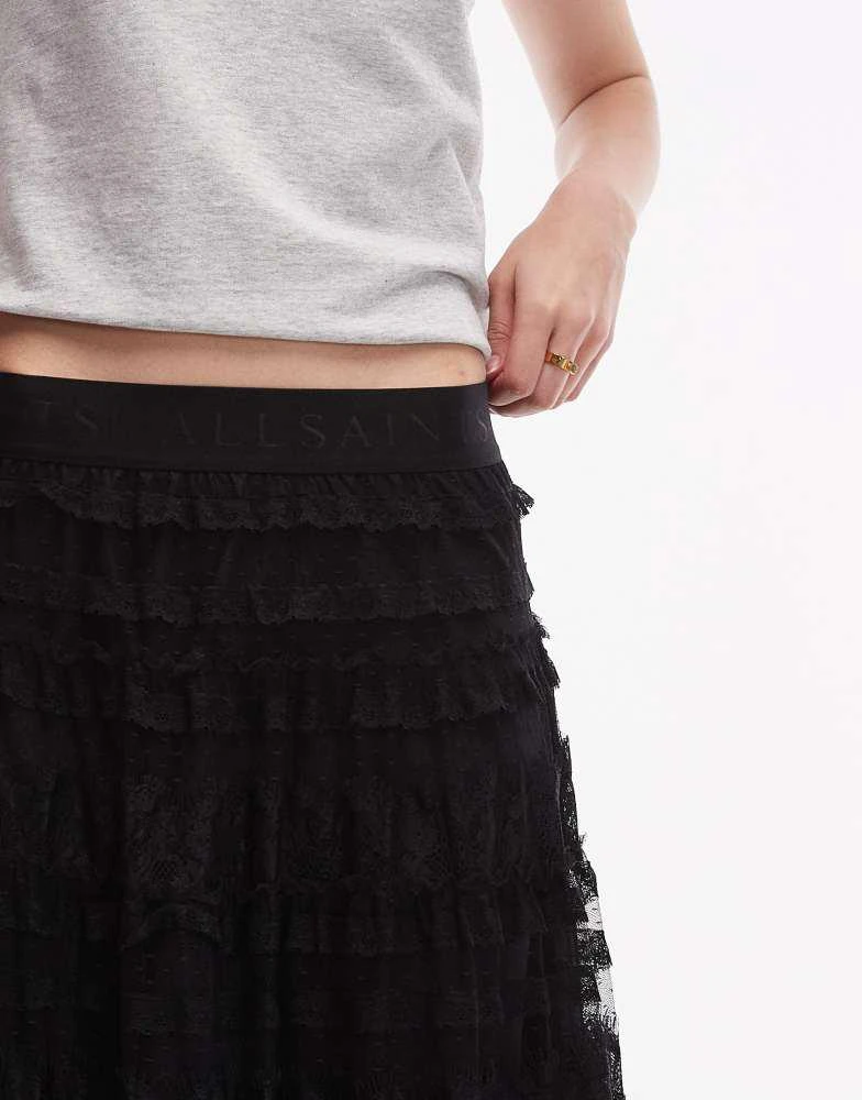 ALL SAINTS Allsaints Arlea tulle skirt in black 4