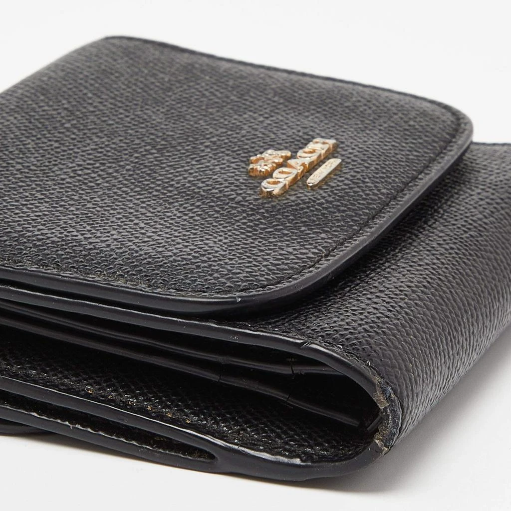 Coach Coach Black Leather Trifold Compact Wallet 9