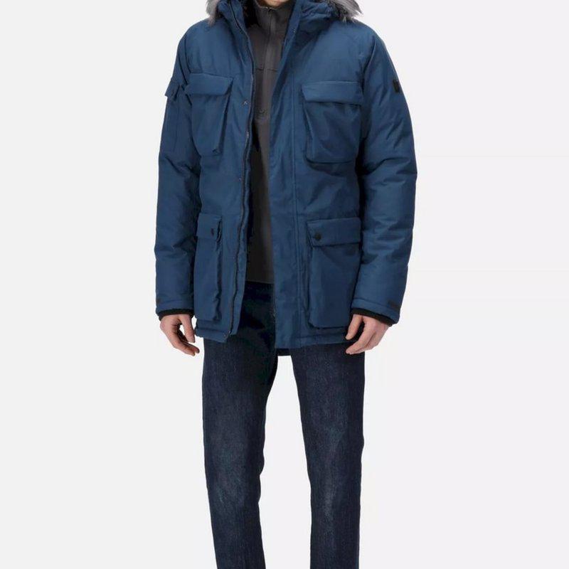 Regatta Mens Aziel Waterproof Parka Dark Denim