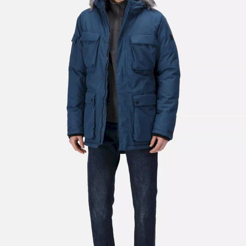 Regatta Mens Aziel Waterproof Parka Dark Denim 1