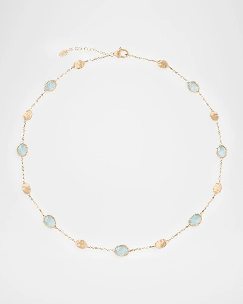 Marco Bicego Siviglia 18K Gold Aquamarine Station Necklace