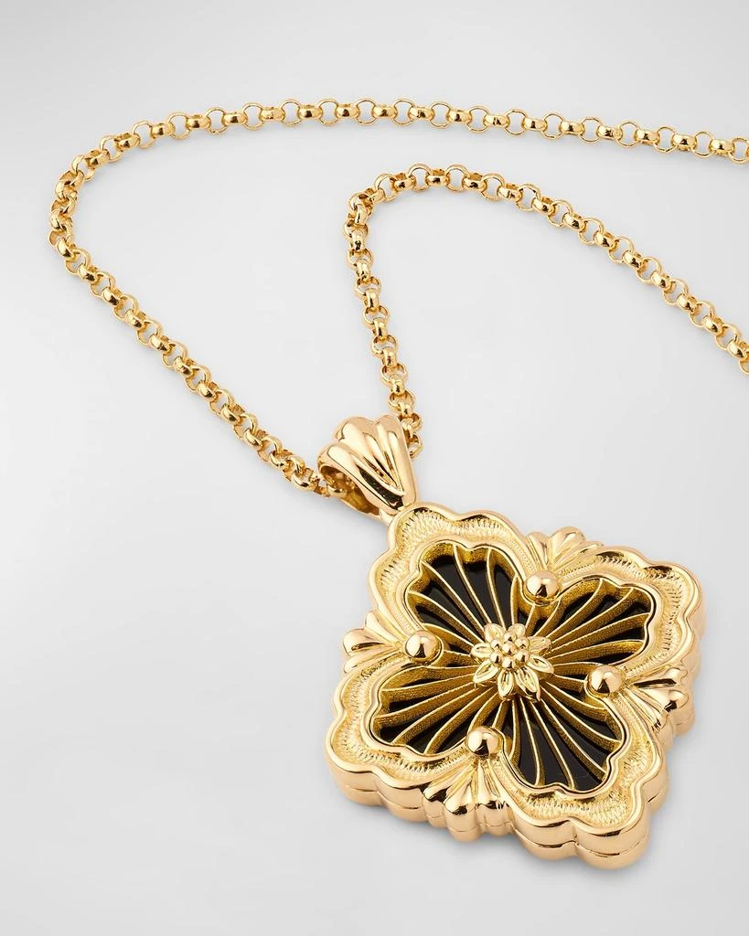 Buccellati Opera Tulle 18K Yellow Gold Pendant Necklace with Onyx, Large 3