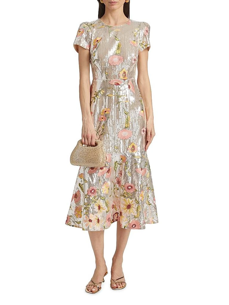 Tahlia Floral Sequined Flounce Cocktail Dress  On Sale Now with Up to 50%  Off | Discover Exclusive Deals & Savings at BeyondStyle  Authentic Milly  sheath|Women's|sequin|modern|midi-length|women's|women's apparel|crewneck| dresses|floral|short sleeve ...