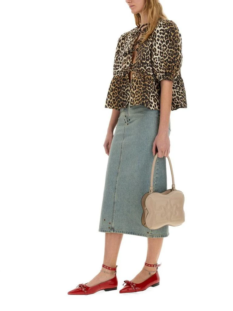 Ganni Ganni Blouse With Animal Pattern 2