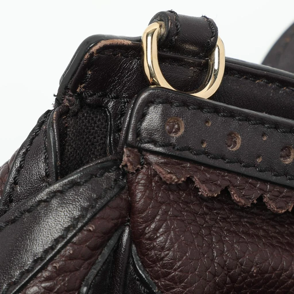 Burberry Burberry Brown/Black Leather Tassel Detail Satchel 8
