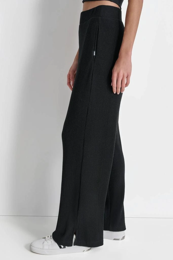DKNY BRUSHED RIB KNIT STRAIGHT LEG PANT 4
