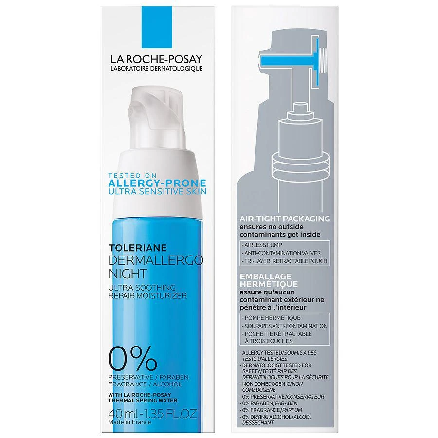 La Roche-Posay Toleriane Dermallegro Night Cream for Face, Allergy Tested Soothing Moisturizer 2